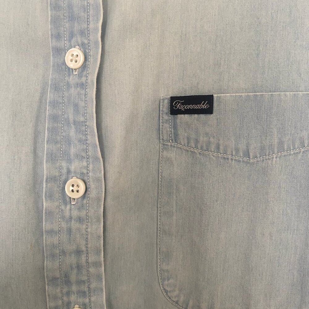 Facconable Washed Denim Button Down - image 5